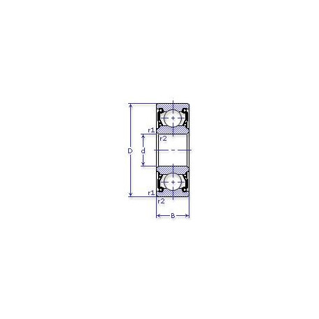 Подшипник 6000-2RSLTN9/HC5C3WT чертеж