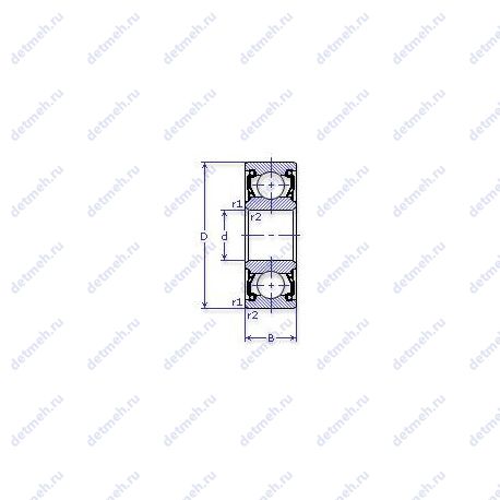 Подшипник 6002-2RS чертеж