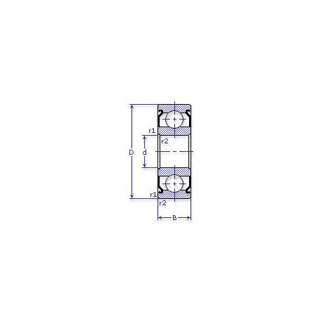 Подшипник 6006-2Z/VA208 чертеж