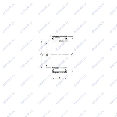 Подшипник NKJ25/30 чертеж