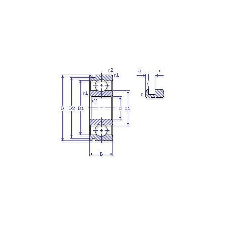 Подшипник 6010 N чертеж