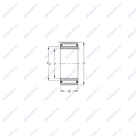 Подшипник NKJ30/30 чертеж