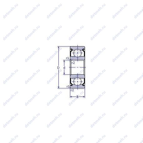 Подшипник 6020-2Z/VA208 чертеж