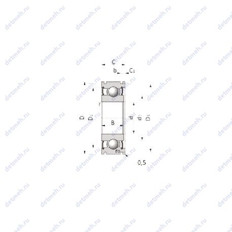 Подшипник 6TS2-3TM-SX06B81LLUANCS23PX1/L014 чертеж