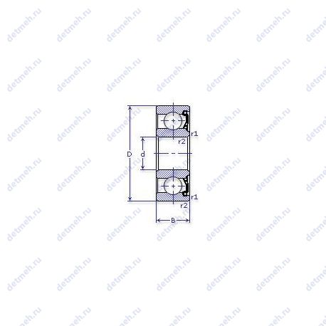 Подшипник 61801 BRS чертеж