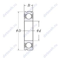 Чертеж подшипника 83B551ASH29T2CS41