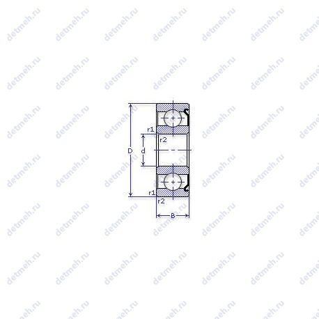 Подшипник 61906 Z чертеж