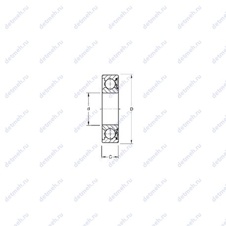 Подшипник 9101P чертеж