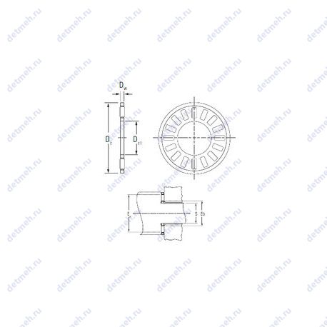 Подшипник NTA-3648 чертеж