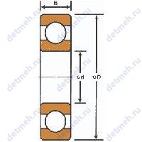 Чертеж подшипника 6312
