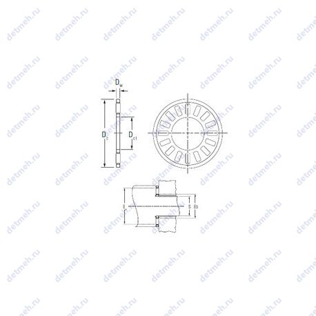 Подшипник NTA-815 чертеж
