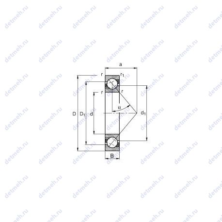 Подшипник 7018A5TRV1VSULP3 чертеж