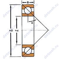 Чертеж подшипника 7303