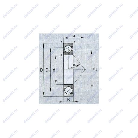 Подшипник 7317 B.MP чертеж
