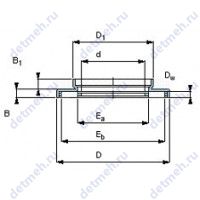 Чертеж подшипника AXW 40