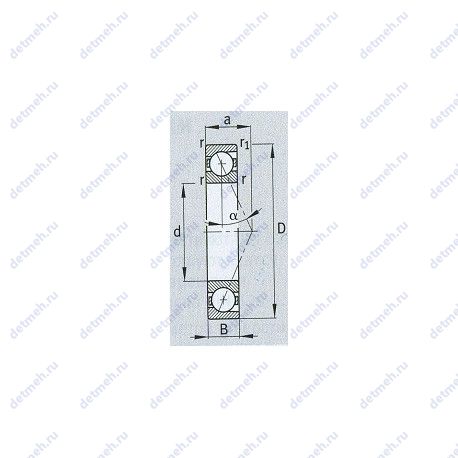 Подшипник B 7003E.T.P4S.UL чертеж