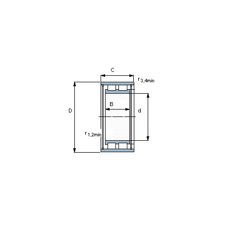 Подшипник BC2-8011/HB1 чертеж