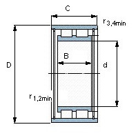 Чертеж подшипника BC2-8064