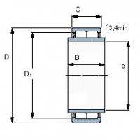 Чертеж подшипника BC2B 322969/HB1