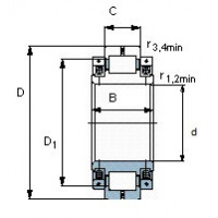 Чертеж подшипника BCSB 320099