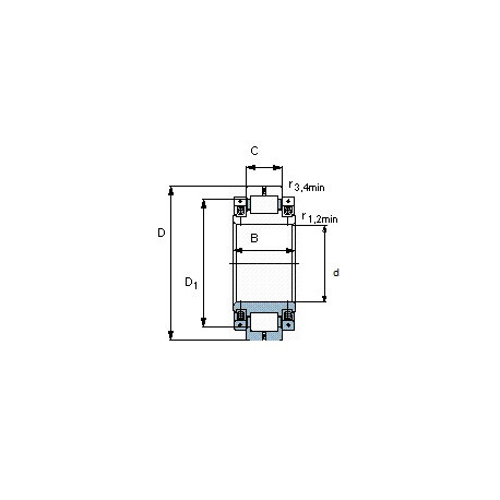 Подшипник BCSB 320806 A чертеж