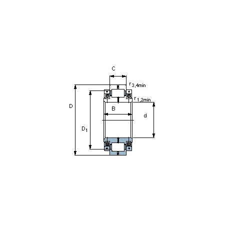 Подшипник BCSB 322213 CA чертеж