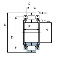Чертеж подшипника BCSB 322810