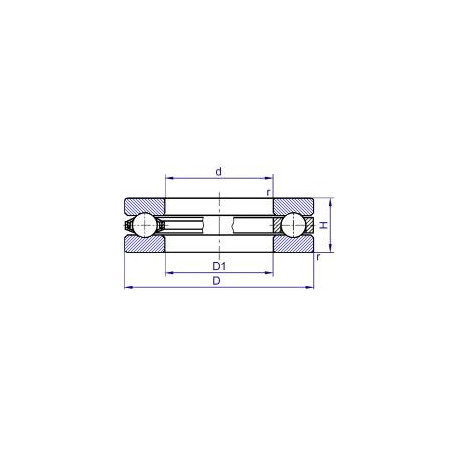 Подшипник BD1B 351883 A чертеж