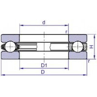 Чертеж подшипника BD1B 351955