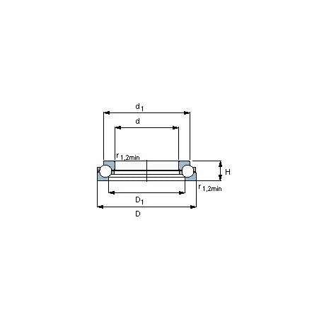 Подшипник BDA-8002 чертеж