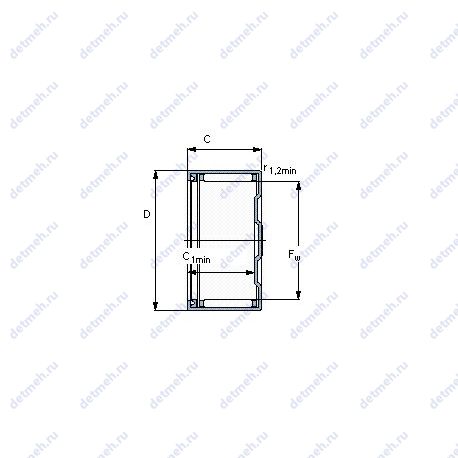 Подшипник BK 1012 RS чертеж