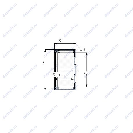 Подшипник BK 1414 RS чертеж