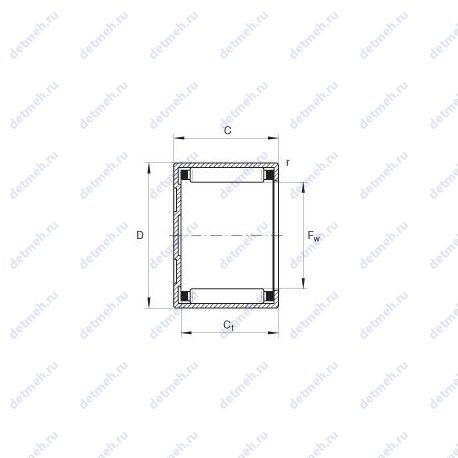 Подшипник BK 3520-A чертеж