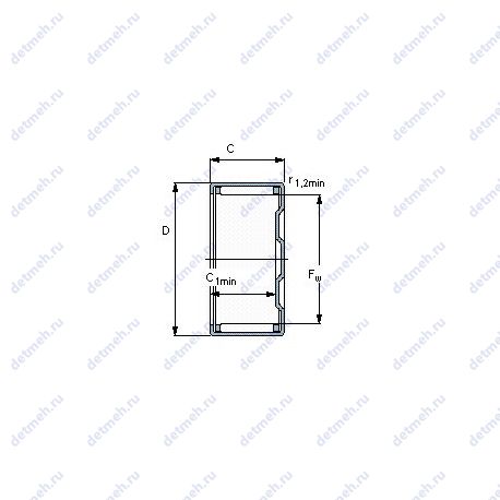 Подшипник BK 4020 чертеж