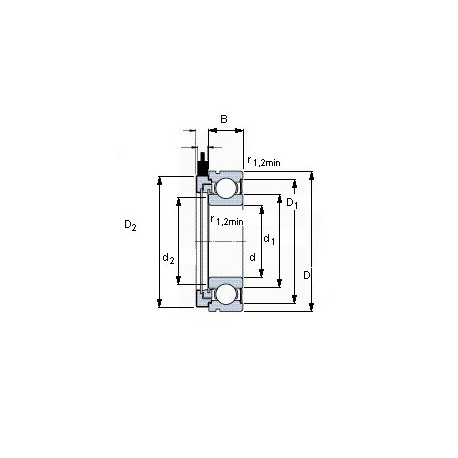 Подшипник BMB-6208/080S2/EB002A чертеж