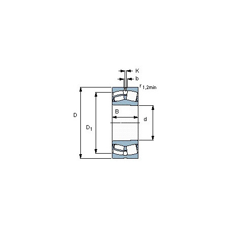 Подшипник BS2-2312-2CSK/VT143 чертеж