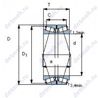 Чертеж подшипника BT2B 328130