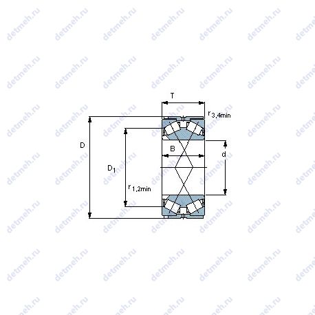 Подшипник BT2B 332626/HA7 чертеж