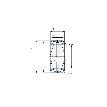 Подшипник BT2B 332802 A чертеж