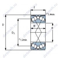 Чертеж подшипника BT2B 334113/HA3VA901
