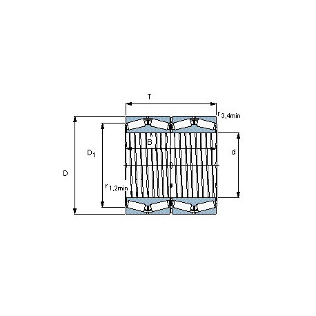 Подшипник BT4-8020 G/HA1VA901 чертеж