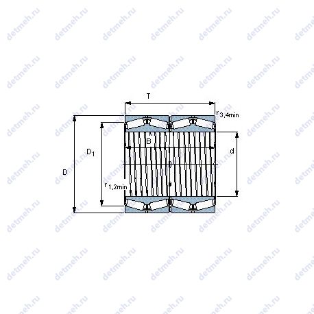 Подшипник BT4-8025 G/HA1C300VA903 чертеж