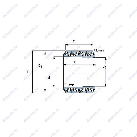 Подшипник BT4B 328074/HA4 чертеж
