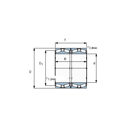 Подшипник BT4B 329007/HA1 чертеж