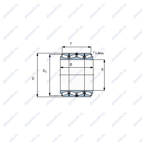 Подшипник BT4B 332760/HA1 чертеж