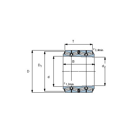 Подшипник BT4B 332959/HA4 чертеж