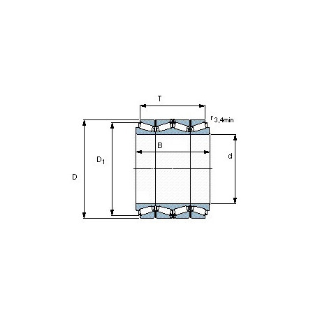 Подшипник BT4B 332962/HA1 чертеж