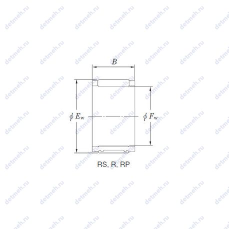 Подшипник GE 100GS чертеж