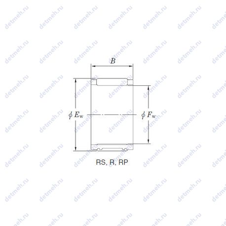 Подшипник GE 20EC чертеж