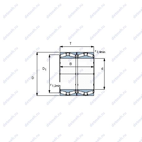 Подшипник BT4B 334042 E1/C575 чертеж